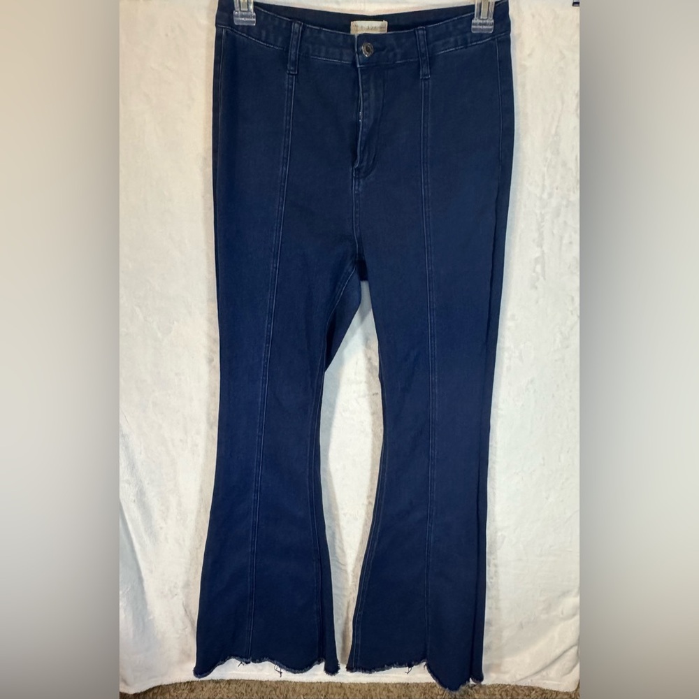 Altar’d State Flare Jeans Size 29 Front Seam Bell Bottoms Dark Wash Vervet